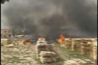 随县一木材厂突发火灾  消防紧急灭火