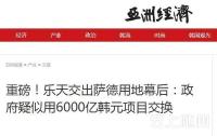 乐天被曝因提供萨德用地 获政府6000亿好处费