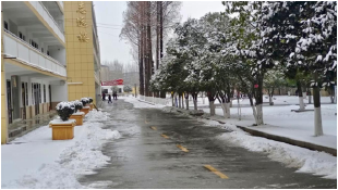 唐县镇中心学校扫雪除险保复学