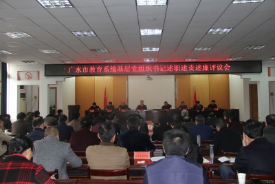 市教育局举行教育系统基层党组织书记述职述责述廉评议活动