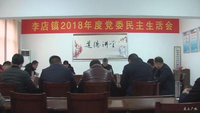 吴巴金参加指导李店镇党委2018年度民主生活会