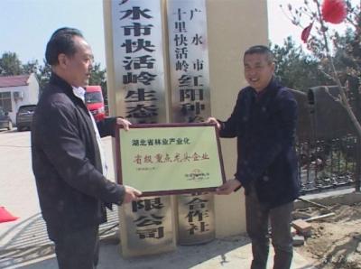 快活岭生态农业发展有限公司被评为“湖北省林业产业化省级重点龙头企业”