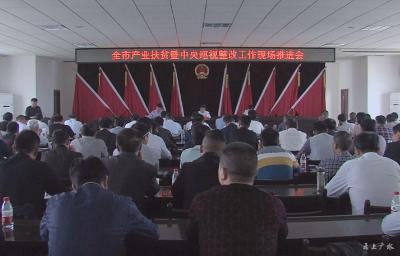 我市召开产业扶贫暨中央巡视整改工作现场会