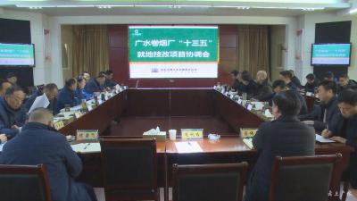 何胜率领相关部门召开广水卷烟厂“十三五”就地技改项目协调会