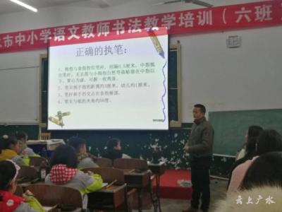 应办二小教师积极参加书法培训活动