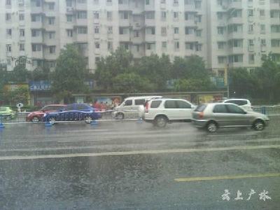 我市普降大雨 局部暴雨