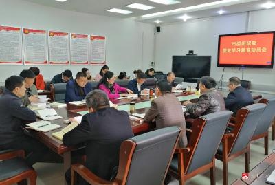 市委组织部召开党史学习教育动员会