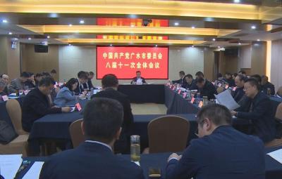 杨光胜主持召开中共广水市委八届十一次全体会议