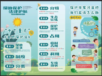 【月·广水】湖北广水徐家河国家湿地公园开展“湿地保护，有法可依”湿地宣传活动
