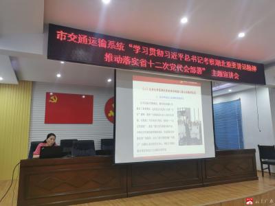 市交通运输局深入学习贯彻习近平总书记考察湖北重要讲话精神  推进落实省第十二次党代会决策部署