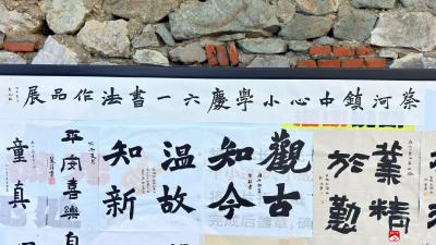 挥毫展风采，翰墨满校园  ——蔡河镇中心小学庆六一师生书法作品展暨颁奖典礼