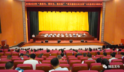 随县举行2020年“勇担当、善作为、保目标”“项目建设五比五看”8月份项目调度会