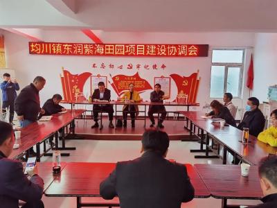 均川镇召开东润紫海田园项目建设协调会