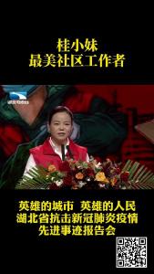 湖北省抗击新冠肺炎疫情先进事迹报告会：桂小妹的抗疫故事