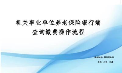 机关事业单位养老保险银行端查询缴费操作流程