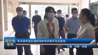 朱凤莲来我区调研海峡两岸青年创业基地