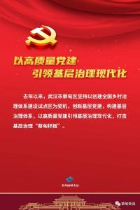 武汉蔡甸：以高质量党建引领基层治理现代化