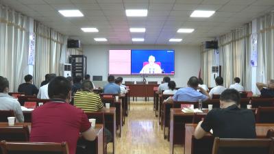 蔡甸区收听收看全国安全防范工作视频会议
