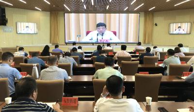 蔡甸区收听收看全省第一次全国自然灾害综合风险普查工作电视电话会