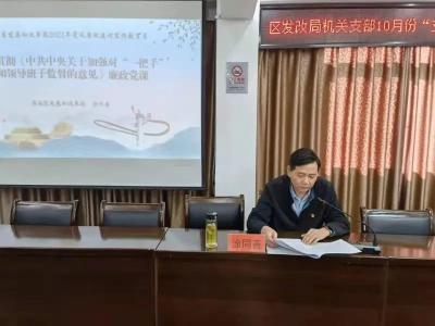区发改局机关支部10月支部主题党日活动：创清廉蔡甸 树新风正气