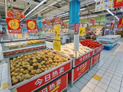 蔡甸各大商超货足价稳 市民“菜篮子”有保障