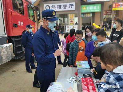 蔡甸消防宣传进景点 游客收获安全“大礼包”