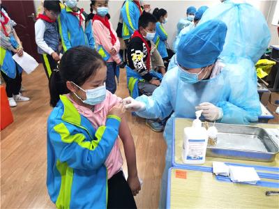 开打！全区3至11岁人群新冠疫苗集中接种首站走进蔡甸区第六小学