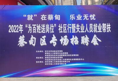 蔡甸区举办失业人员就业帮扶专场招聘会 助力就业暖人心