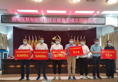 蔡甸区首家街道社区公益基金正式成立