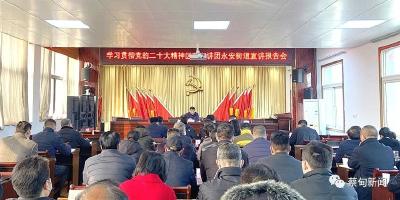 蔡甸区委宣讲团到永安街道开展“学习贯彻党的二十大精神”专题宣讲