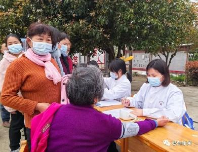 市妇联、武汉城发集团公司走访帮扶村开展送健康活动