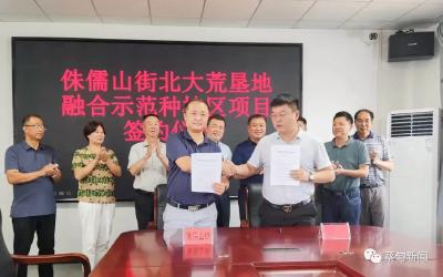高质量发展·聚焦“十大工程” | 蔡甸侏儒山街道北大荒垦地融合示范种植区项目签约 将打造武汉市现代农业核心示范区