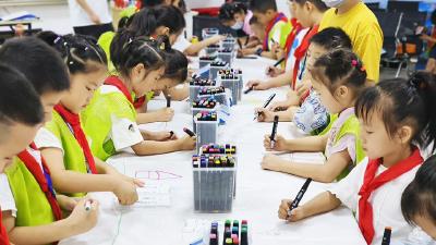 百米画卷，古法扎染，蔡甸青少年暑假生活欢乐多