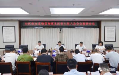 贯彻全会精神丨全区党办系统贯彻落实区委七届八次全会精神会议召开