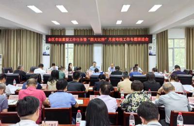 蔡甸区召开市级重要工作任务暨“四大比拼”  月度考核工作专题推进会