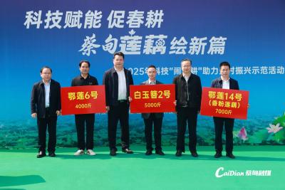 让蔡甸莲藕插上科技翅膀 2025年省市科技“闹春耕”助力乡村振兴示范活动在蔡甸举办