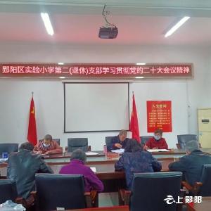 郧阳区实验小学：退休党员教师学习党的二十大精神