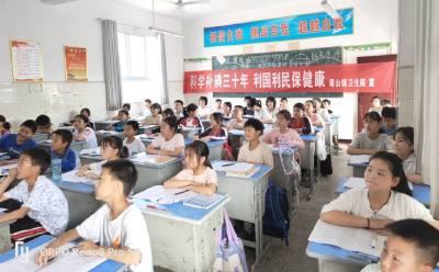 谭山镇卫生院入校开展普及碘缺乏病防治知识培训