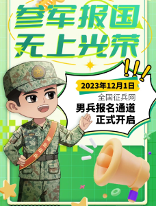 参军报国 无上光荣！2024年征兵报名通道开启~