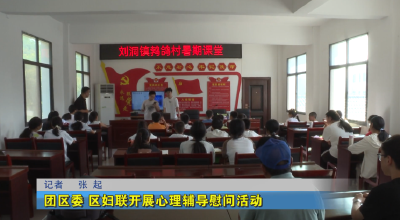 团区委 区妇联开展心理辅导慰问活动