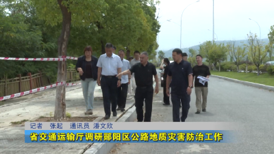 省交通运输厅调研郧阳区公路地质灾害防治工作