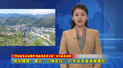 【贯彻落实全会精神•推动高质量发展”书记局长访谈】南化塘镇：确立“三维定位” 扛牢高质量发展重任
