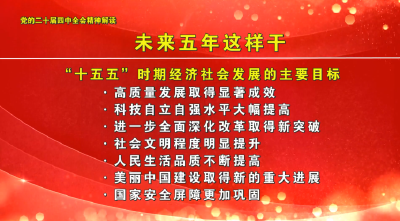 【党的二十届四中全会精神解读】“十五五”时期经济社会发展的主要目标