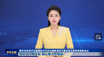 梅华主持召开区委理论学习中心组集体学习暨区四大家领导联席会议 深学笃行明目标 凝心聚力开新局