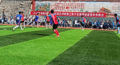 郧阳区江南片区胡家营镇初级中学举办青少年校园足球赛