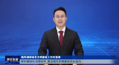 梅华调研城市文明建设工作时强调 提升精细化治理水平 激活城市文明建设内生动力