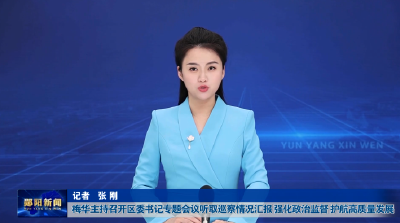 梅华主持召开区委书记专题会议听取巡察情况汇报 强化政治监督 护航高质量发展