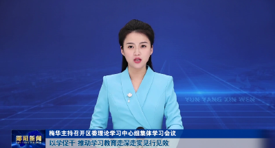 梅华主持召开区委理论学习中心组集体学习会议 以学促干 推动学习教育走深走实见行见效