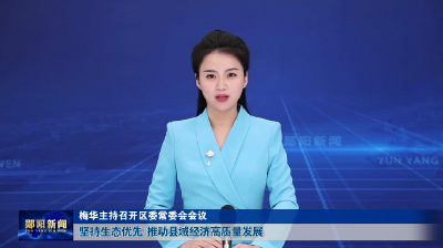  梅华主持召开区委常委会会议 坚持生态优先 推动县域经济高质量发展