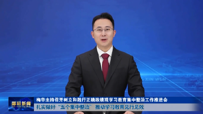 梅华主持召开树立和践行正确政绩观学习教育集中整治工作推进会